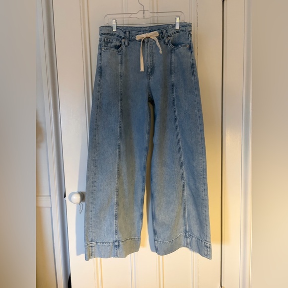 Mid Rise UltraSoft Denim Baggy Trousers - Picture 3 of 9